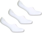 Norfolk Footies - Chaussettes invisibles - 3 paires - Chaussettes basses en Katoen - Chaussettes No femme - Chaussettes basses invisibles - Talon antidérapant - Tokyo - Wit - 39-42