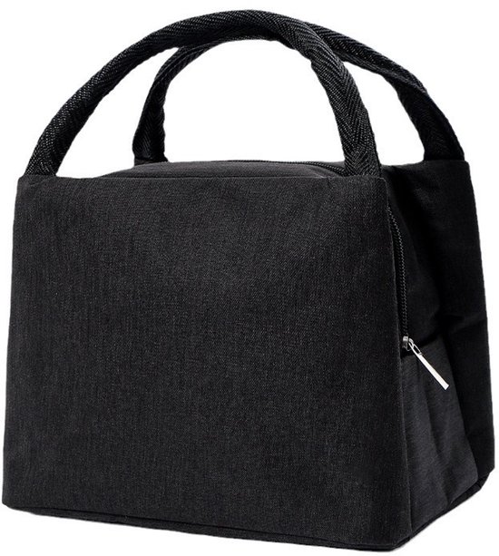 Sac à lunch - Sacs isothermes - Sac de pique-nique - Sac isotherme - Polyester cationique - 22,5 x 16 x 8 cm - Noir - Riem - Sac isotherme - Sac à lunch d'extérieur - Sac de rangement pour le déjeuner