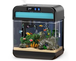 AquaImpact Premium Aquarium 26L – Zelfreinigend Met 3-in-1 Waterpomp – Aquarium met LED verlichting - Touch Display – Inclusief Luchtbevochtiger – Modern & Stil Design