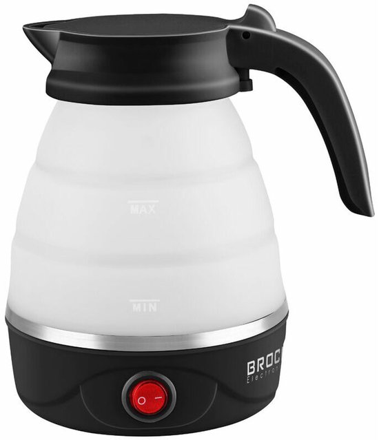 Opvouwbare Elektrische Reiswaterkoker 0.5L – Compacte Mini Waterkoker voor Camping, Reizen & Hotel – 800W – Draagbare Vouwbare Waterkoker – Zwart
