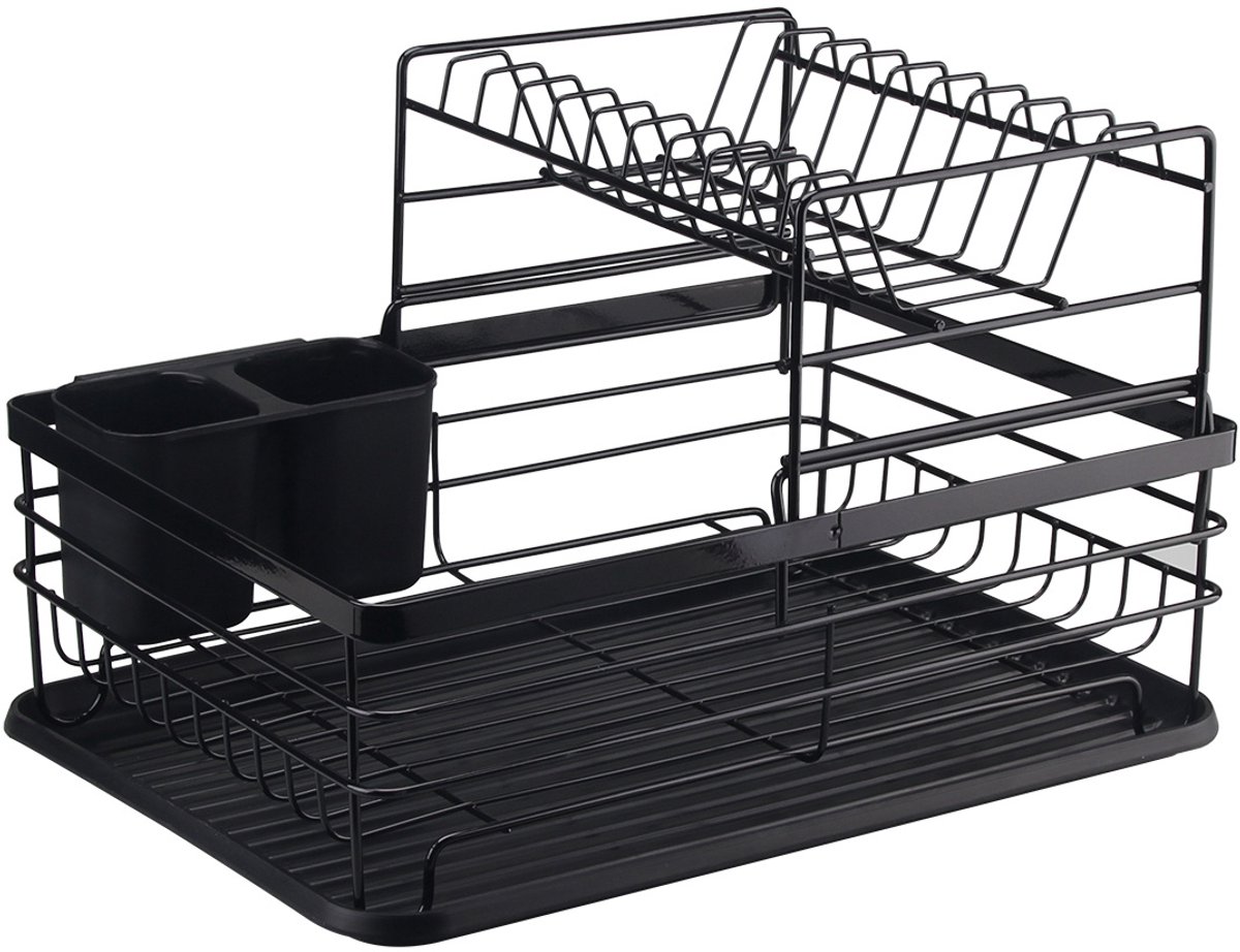 Elitehoff - Metalen Afdruiprek - Zwart - 43x32,5x27,5 cm