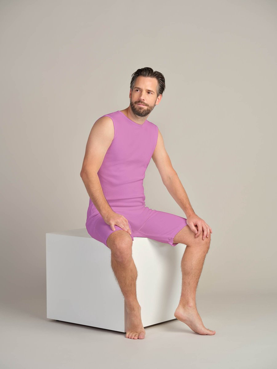 Goedkoopste Incontinentie body | Rugritssluiting | Rits in het kruis | Lila | XXXL
