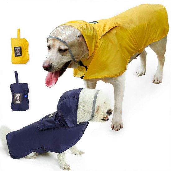 PETCUTE Hondenregenjas met capuchon, waterdichte hondenregenjas met PETCUTE Hondenregenjas met capuchon, waterdichte hondenregenjas met