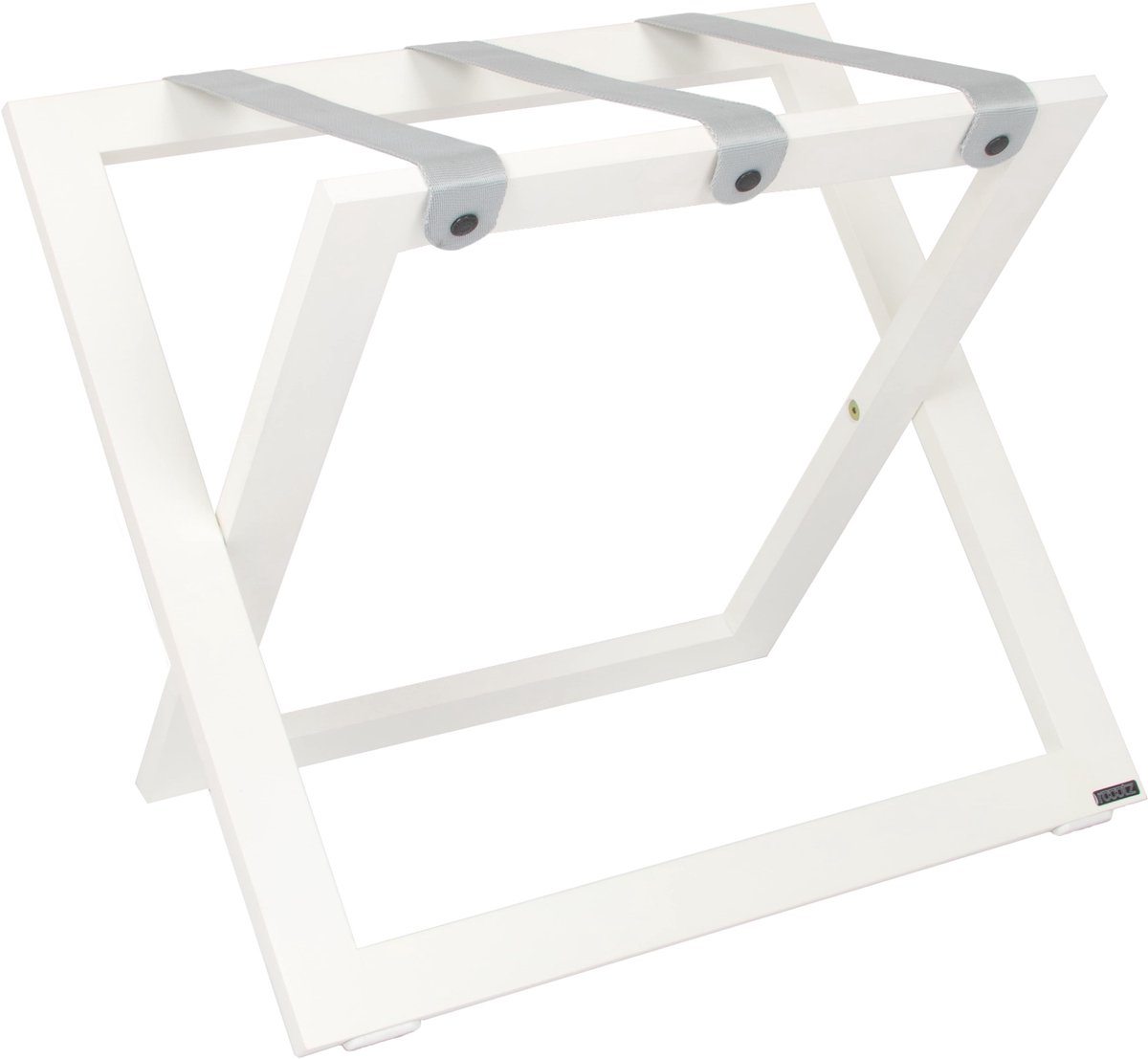 Kofferrek Roootz Compact | Wit beukenhout met Grijze Nylon banden | Inklapbaar | Compact