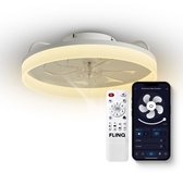 Bol.com FlinQ AeroGlow Smart Plafondventilator met Verlichting - Ventilator voor aan het Plafond - Ideaal voor op de Slaapkamer ... aanbieding