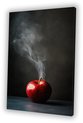 Appel, Stilleven, Rook, Rood, zwart, wit, grijs, bruin