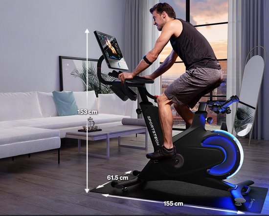 sBike Smart Indoor Cycling Bike - Écran tactile 21,5 LED - Cours en direct et à la