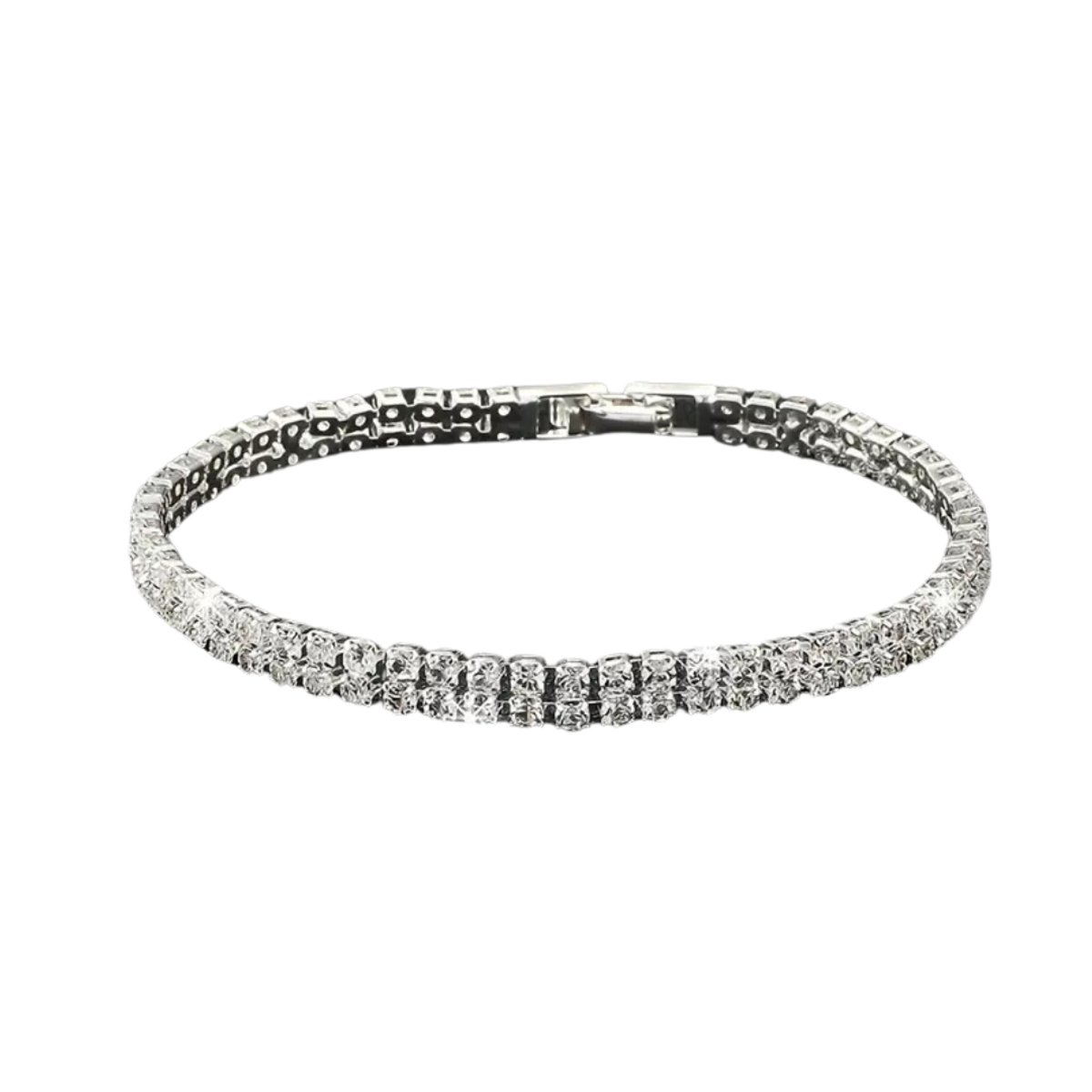 Bovista Armband - Staal - Nep Zilver - Dames - 2 Rijen