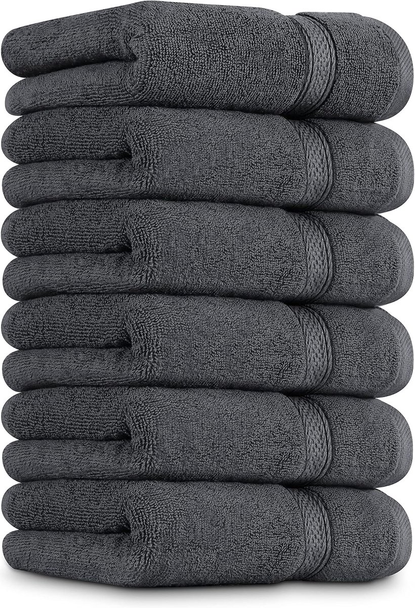 Famanu - 6 Set Premium Handdoeken, (41 x 71 CM) 100% Ringgesponnen Katoen, Ultra Zacht en Zeer Absorberend voor Badkamer, Fitnessruimte, Douche, Hotel en Spa