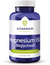 Vitakruid Magnesium 150 Bisglycinaat met 200mg L-Taurine 90 Tabletten