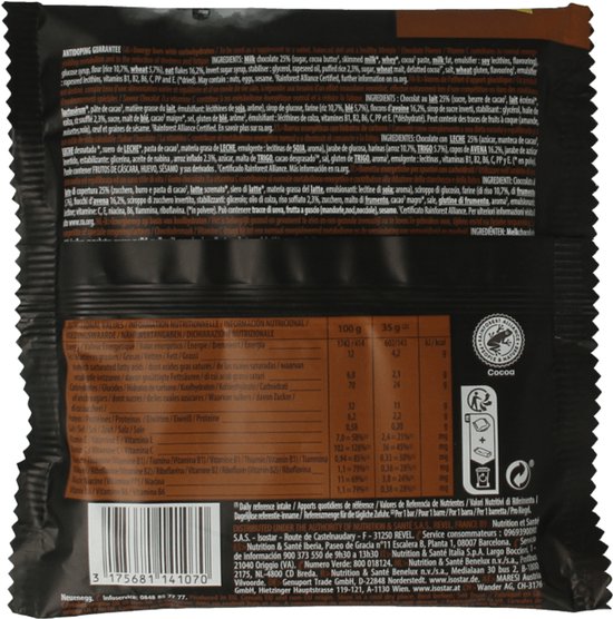 Isostar Energy Sport Bar Chocolade Smaak 3 x 40 g — afbeelding 4