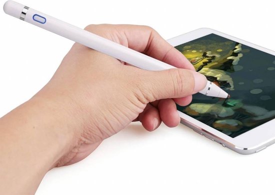 Active Stylus - Pen Touch - Pencil Voor Tablets En Telefoons - Wit - Merkloos