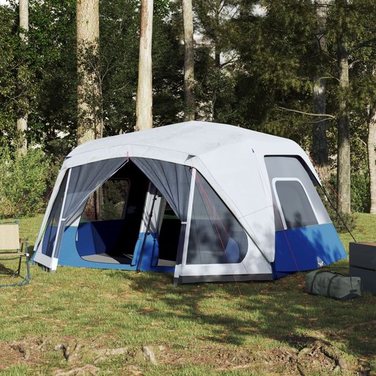 vidaXL - Tent - met - LED - 10-persoons - snelontgrendeling - lichtblauw — afbeelding 3