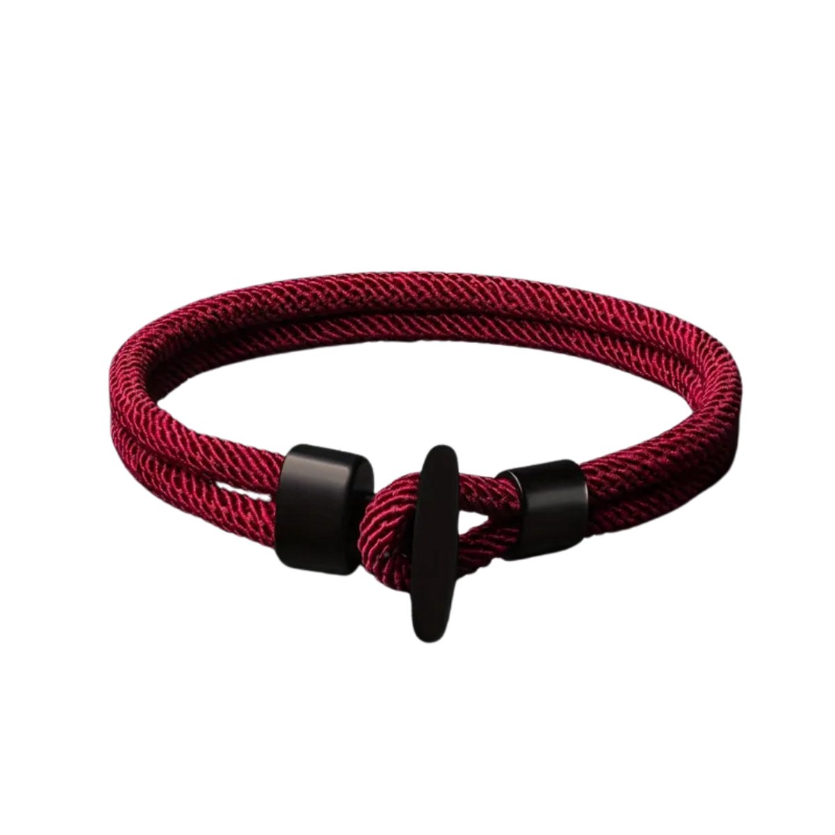 Livano Armband - Staal - Nep Zilver - Dames - Donkerrood