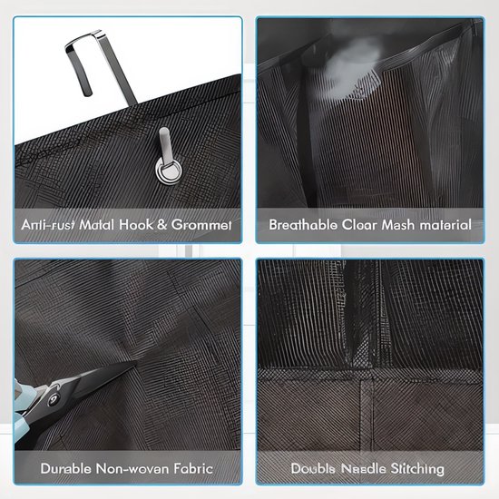 1 stuks - Grijs De schoenenhanger-organizer - Over de deur