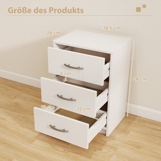 Helga Nachtkastje 1 lade Zwart Acaciahout 35cm
