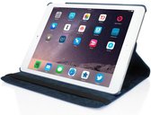 iPadspullekes Apple iPad (2017); Apple iPad (2018) hoes 360 graden donker blauw leer