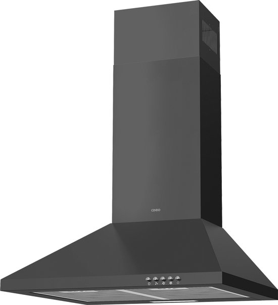 Foto: Cendo bmb536pdz wand afzuigkap 60 cm piramide zwart