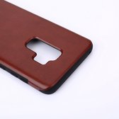 Samsung Galaxy S9 hoesje, gel case, leder textuur, rood - GSM Hoesje / Telefoonhoesje Geschikt Voor: Samsung Galaxy S9