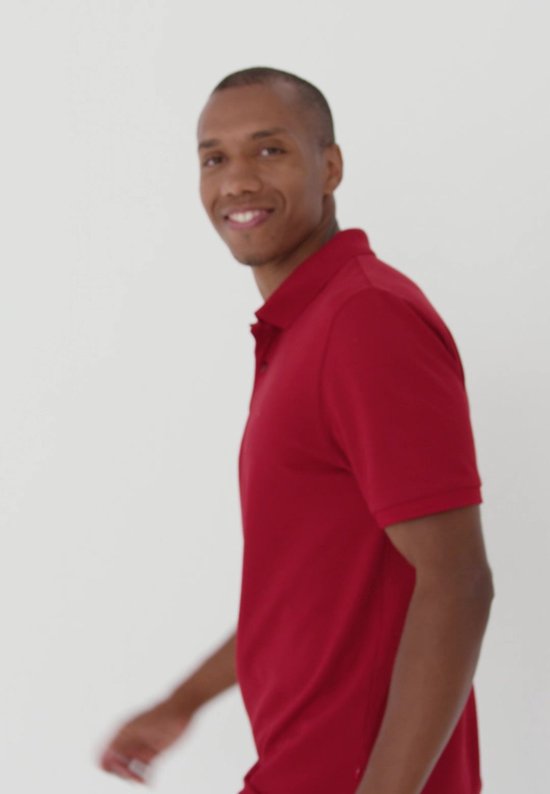 DANISH ENDURANCE Classic Fit Poloshirt Heren - biologisch katoen - Korte mouw - Marineblauw - Maat L