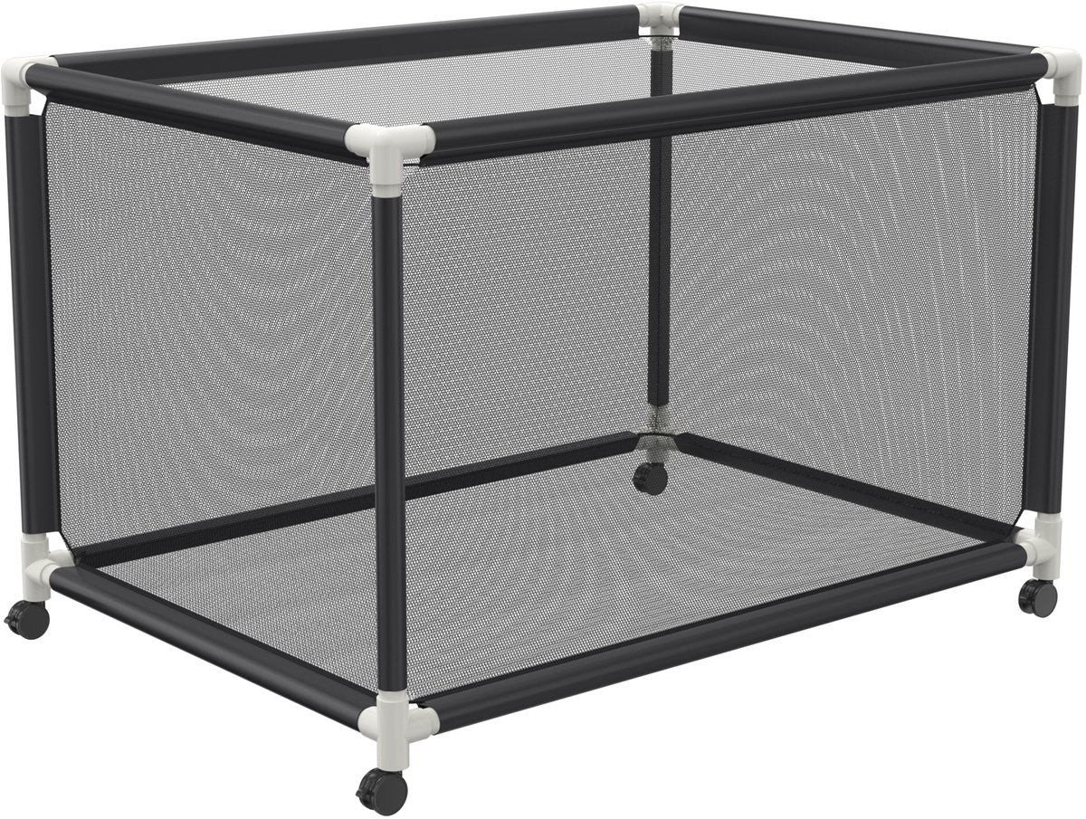 Aufun Zwembad Opbergbox, Rollende Zwembad Opbergwagen, Opbergbox Met Nylon Mandbeugel, Kan Worden Geplaatst Op Speelgoed, Boeien, Handdoeken, 122X78X88Cm