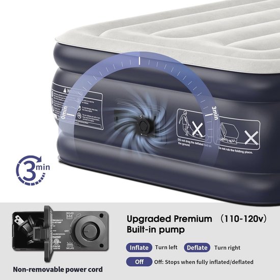 Eenpersoons luchtbed met ingebouwde pomp - Opblaasbaar bed voor comfortabel slapen van Intex — afbeelding 5