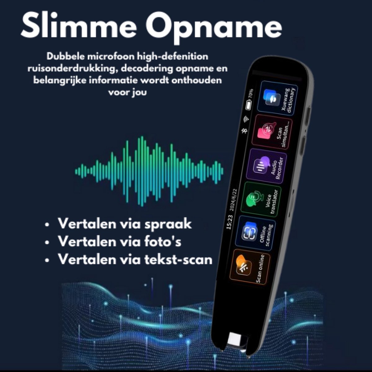 Afbeelding 2 van PureVolt. Ai Vertaalpen - Rosé - Vertaal Apparaat - Vertaalcomputer - Draagbare Vertaler Met Scherm - Ai Vertaal Apparaat - Smart Scanner Translator - Vertaal Pen - Gesproken vertaling - 142 Talen - Vertaal Scanner - Foto Vertaling - Woordenboekpen