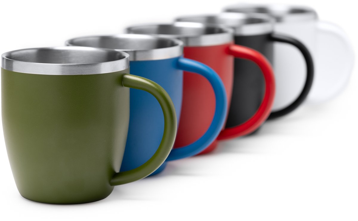 Bany Thermos 1518 RVS- Zwart - 300 ML - Dubbelwandig met Handvat zonder deksel - dubbelwandige vacuüm geïsoleerde koffiebeker - Thee - Koffie. Geschikt voor laser — cadeau in Koken & Dineren - foto 3