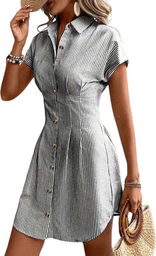 Robe d'été Livano pour femme - Robes d'été - Adulte - Style Ibiza - Robe d'été - Zwart - Taille M