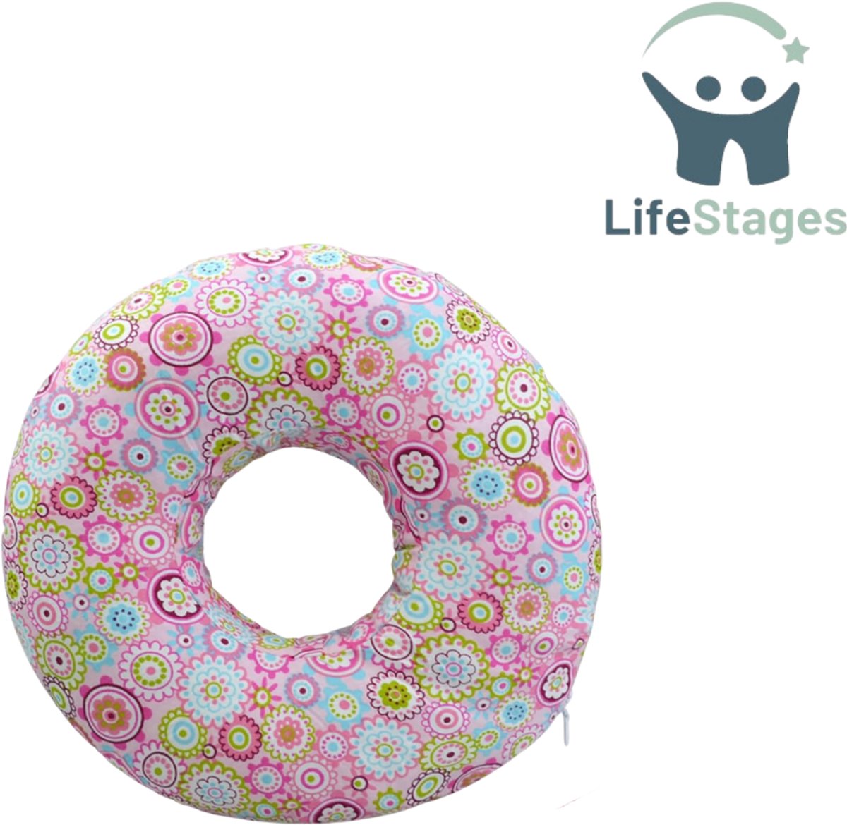 LifeStages - Piercing Kussen - Piercingkussen met Gat - Donutkussen voor Zijslapers - Piercingkussen Oor - Verlichtingskussen voor Oorpijn - Piercing Zijslaper - Donutkussen voor Oorpijn