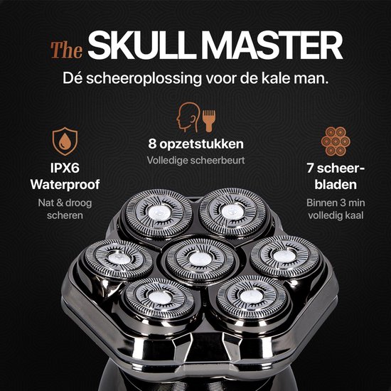 Scheerapparaat Mannen 8-in-1 – Skull Master Pro - Hoofd Scheerapparaten – Head Shaver - Elektrische Shaver - Brothers in Style