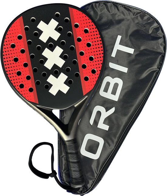 Orbit Jofel Amsterdams Padel racket - inclusief rackethoes - padel - 100% carbon