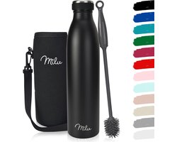 Milu Thermosfles | 350ml 500ml 750ml 1L 1,5L | Geïsoleerde Roestvrijstalen Thermoskan | Lekvrije Dubbelwandige Thermofles voor Warme en Koude Dranken | Thermosflessen Geschikt voor Koolzuurhoudende Dranken | Isoleerfles
