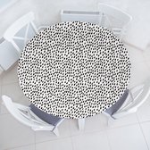 Rond Tafelkleden Met Elastische Rand Tablecloth Waterdichte Afveegbare Rekbare Tafelkleed Lijstdekking Voor Huisterras Binnen Openlucht (Diameter 60cm,Zwart