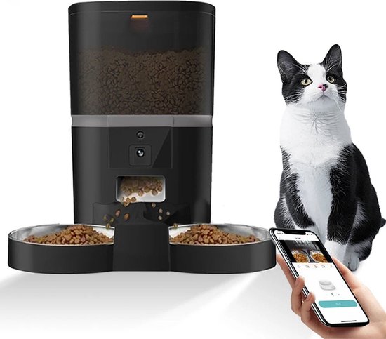 Kattenvoerbak - Zwart - Dubbele Bak - Automatische - Kattenvoerbak - €216,99