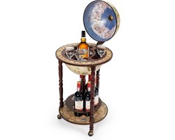 COSTWAY Globusbar barwagen globe bar huisbar serveerwagen wijnrek met wielen