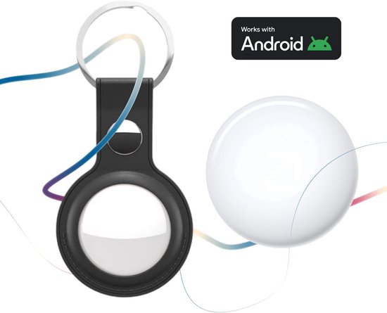 Save IT tag incl sleutelhanger zwart - Bluetooth GPS tracker - AirTag Smarttag variant - Keyfinder - Koffer - Bagage - Geschikt voor Apple + Samsung