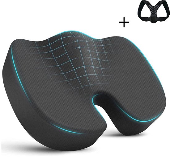 Coussin Compensé Pour Couple En Mousse Mémoire De Forme - Oreiller Ergonomique Soutien Lombaire, 49x40x23 Cm - 7