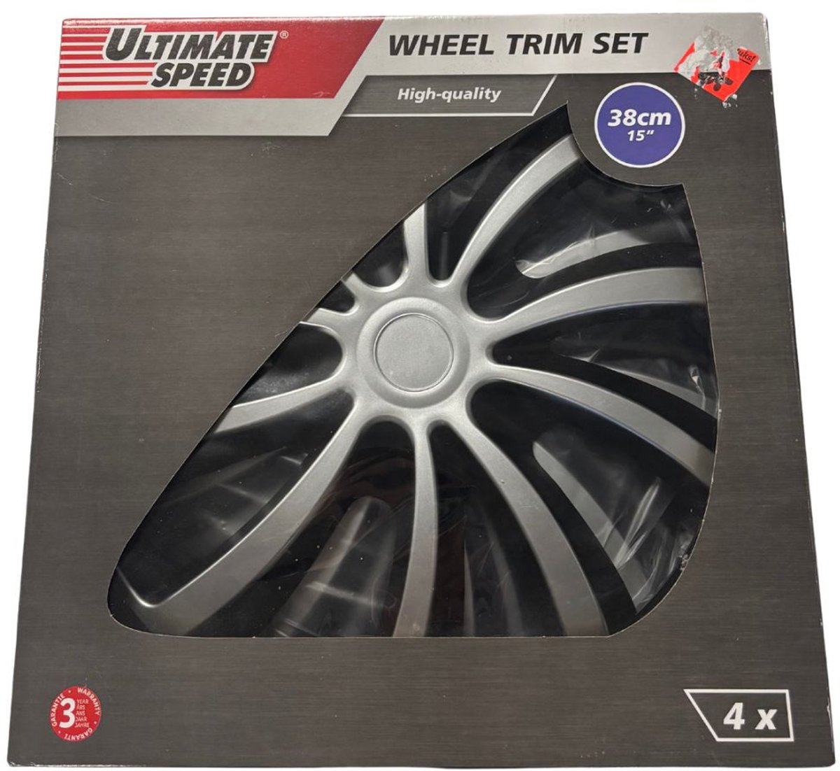 Wieldoppen AB – 15 Inch (38 cm) – Set van 4 – Stijlvolle Velgenkappen – Eenvoudige Montage – Geschikt voor 15 Inch Velgen