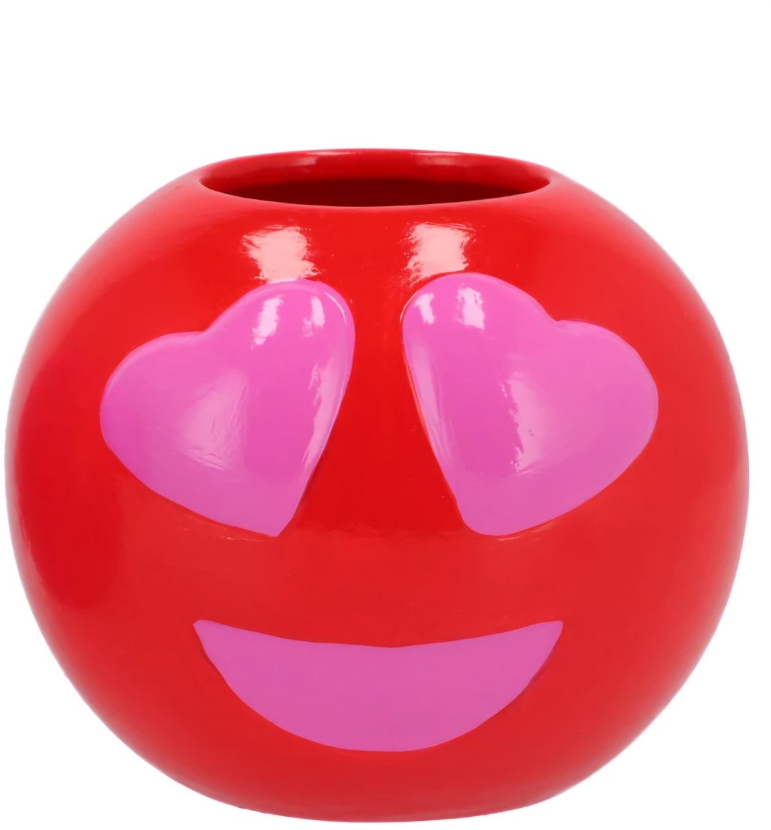 Daan-Kromhout Smiley lovely red vaas 21x21x18cm Rood