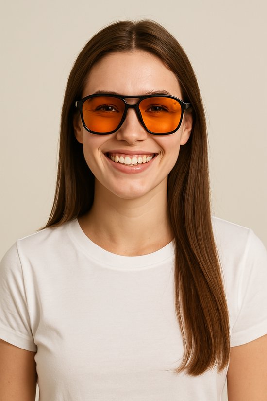 Unisex Oranje Zonnebril - Pilotenbril voor Festivals & Koningsdag - UV400 van MM Brands — afbeelding 3