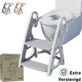 Wc Verkleiner met Trapje - Toilettrainer - Wc Verkleiner Peuter - Wc Opstapje - Wc Verkleiner Opvouwbaar - Grijs