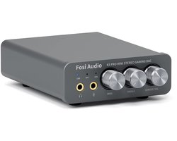 Fosi Audio K5 Pro DAC Amp Koptelefoonversterker - USB C/Coaxiaal/Optisch naar 3.5mm AUX/RCA-aansluiting - voor Gaming