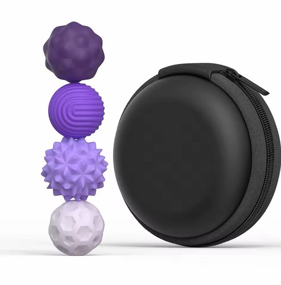 Magnetische Focusballen - 4 Stuks Paars - Voor Concentratie & Ontspanning - Stressbal - Makkelijk in gebruik - Ideaal voor in de klas