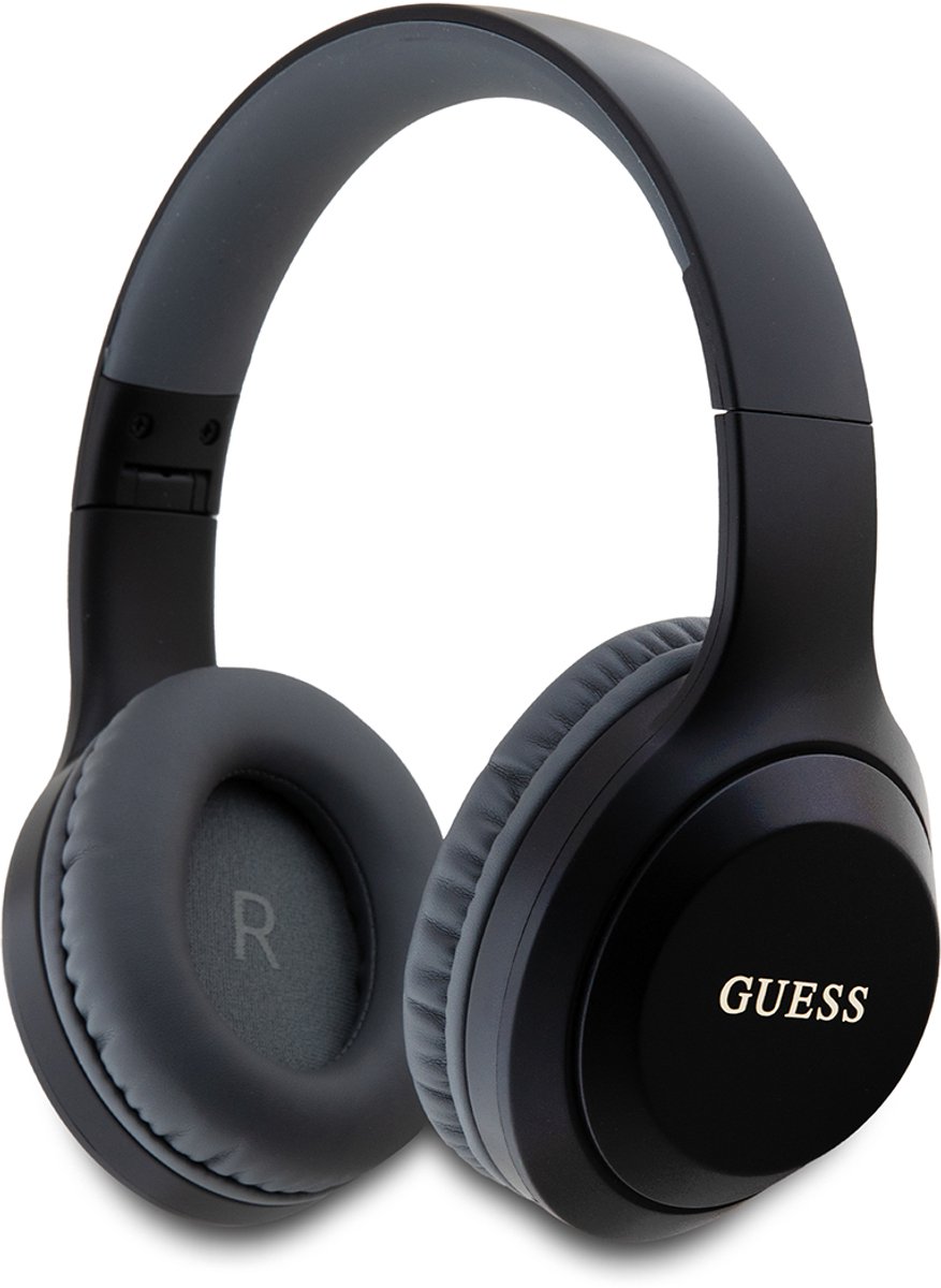 GUESS, Draadloze Bluetooth Headset 5.3 Classic met Logo, Zwart