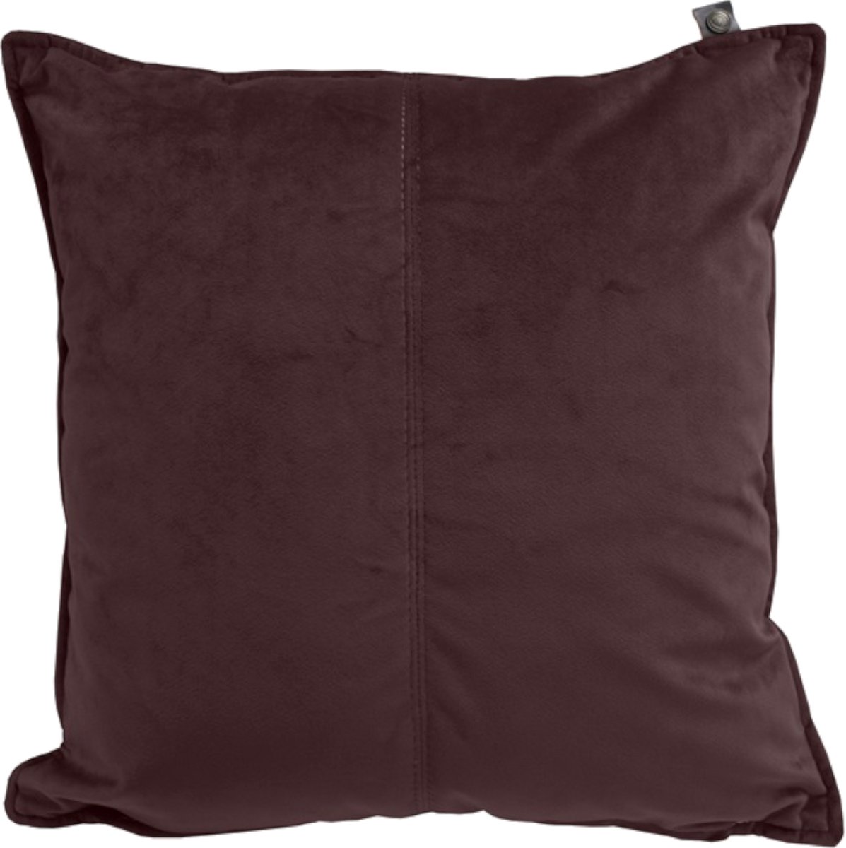 Overseas Middlestitch Velours Kussen Maroon 45 x 45 cm