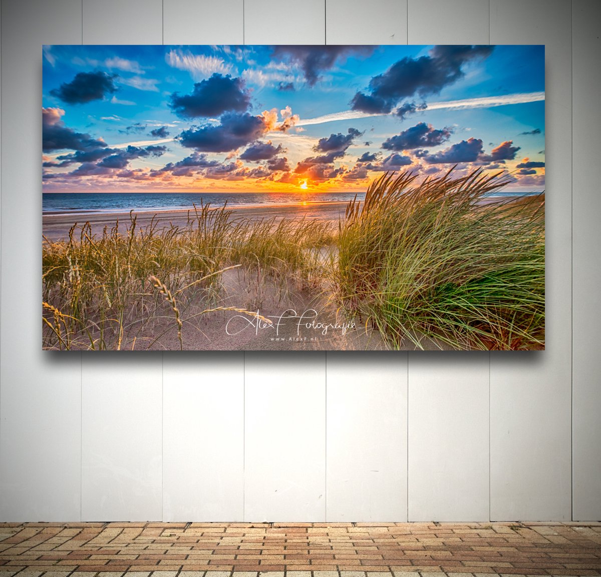 Dibond Schilderij | Foto op Aluminium, Summer Beach (90x60cm)
