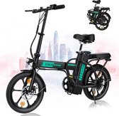 Elektrische Fiets - 16 Inch Opvouwbaar E-Bike - 250W - Max 25km/u- Zwart