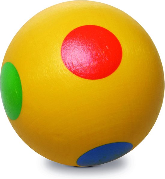 Afbeelding van het spel nic houten speelgoed Kugel gelb gepunktet
