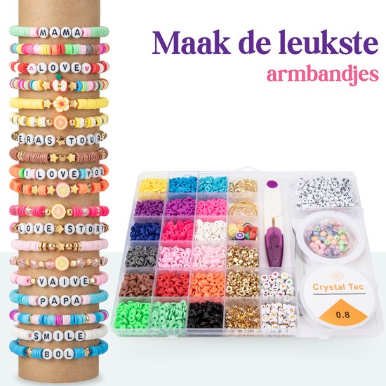 Vaive Katsuki Kralen Deluxe Starter Kit - 2485-delige Sieraden Maken Set - Knutselen Meisjes - Voor Kinderen - Knutselkoffer - Armband Maken - Oorbellen maken